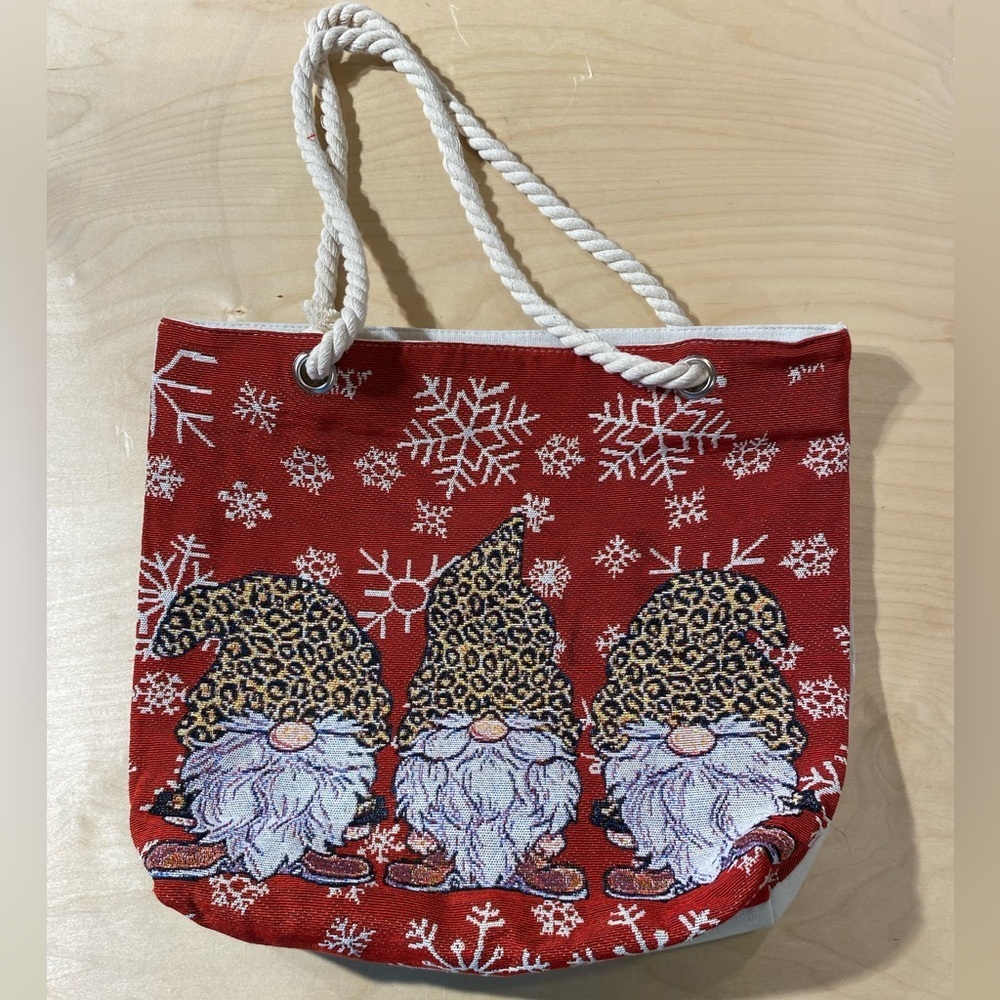 Red Gnome Tapestry Print Tote Bag (LW)